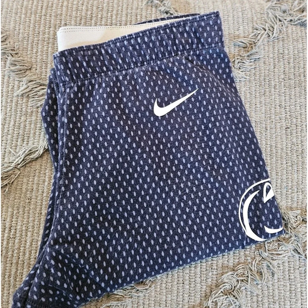 Nike Penn State Nittany Lions Women Navy Blue Dotted‎ Athletic Leggings PSU